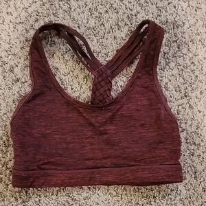 Women's Burgundy Sports Bra